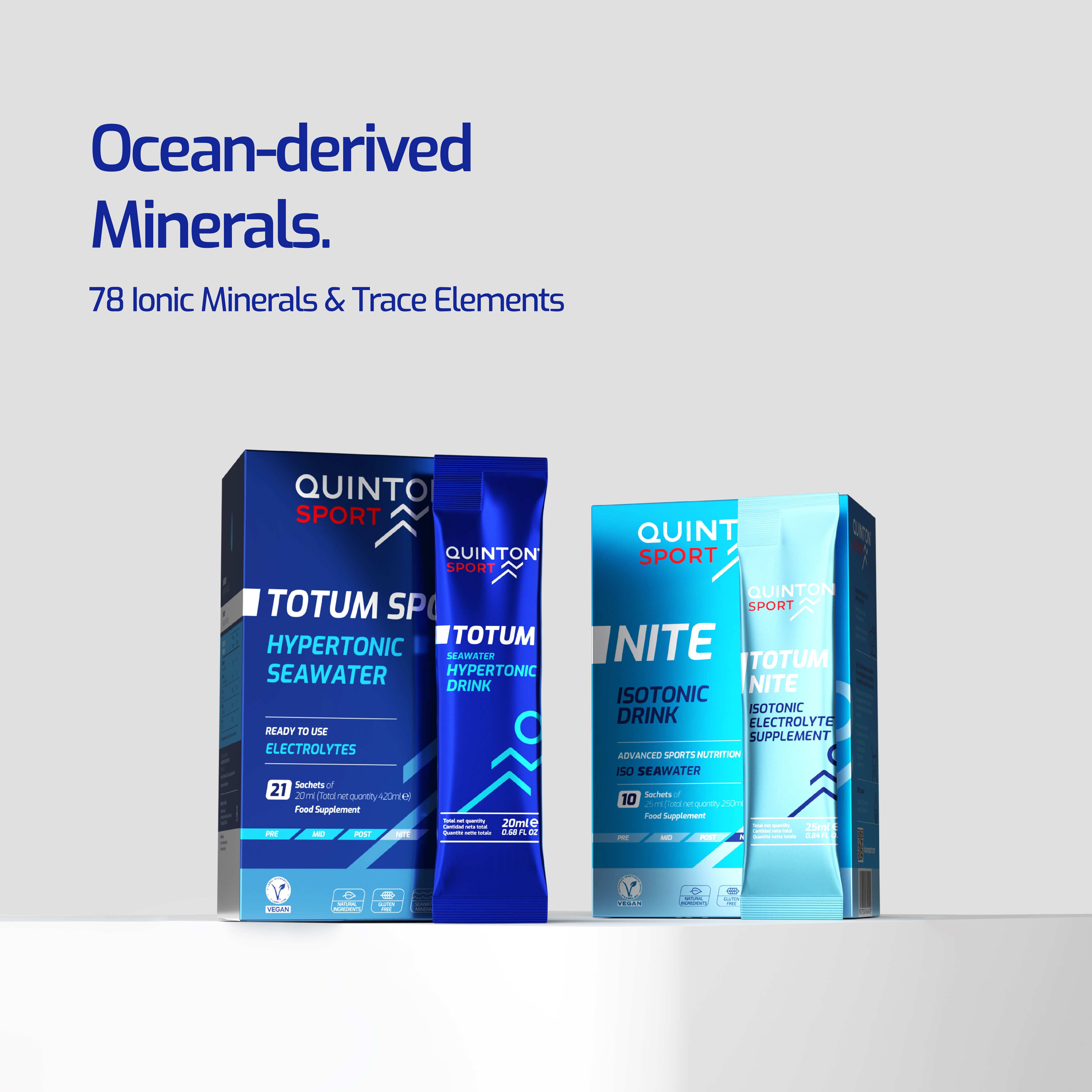 Totum Performance Minerals (Sport • Nite • Duo) | Ionic Marine Plasma Sachets
